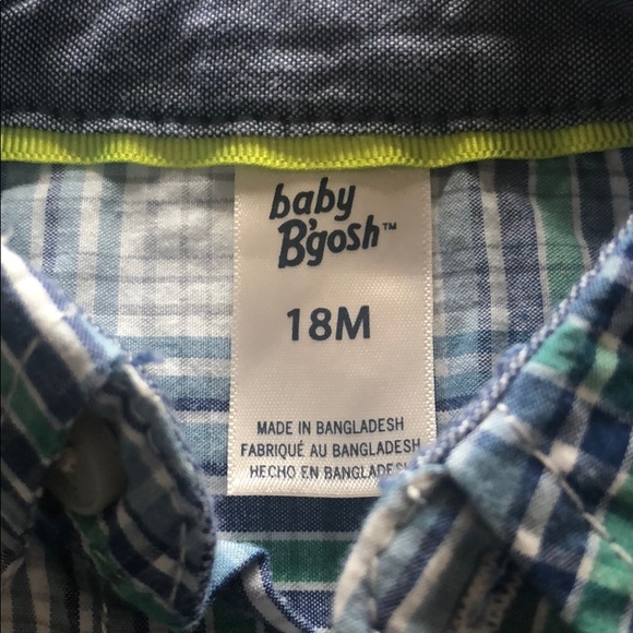 Baby b’gosh plaid button up - 18mos - Picture 2 of 4